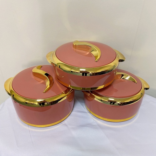 3Pcs Set Insulated Hot Pot Abs Plastic Shell Food Warmer 1.5l 2l 2.5l Casseroles