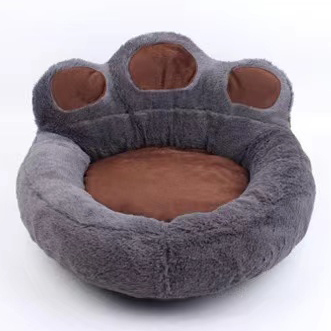 Short faux fur pet bed plush donut round dog bed Dropshipping soft wash cat bed detachable pet sofa sleeping nest