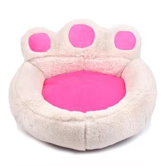 Short faux fur pet bed plush donut round dog bed Dropshipping soft wash cat bed detachable pet sofa sleeping nest