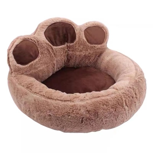 Short faux fur pet bed plush donut round dog bed Dropshipping soft wash cat bed detachable pet sofa sleeping nest