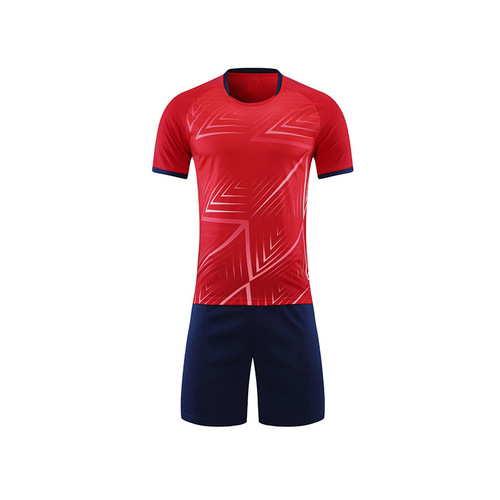 Football Suit Men's and Women's Adult Children's Breathable Suit Sized Training Game Team Suit Short Sleeve Jersey