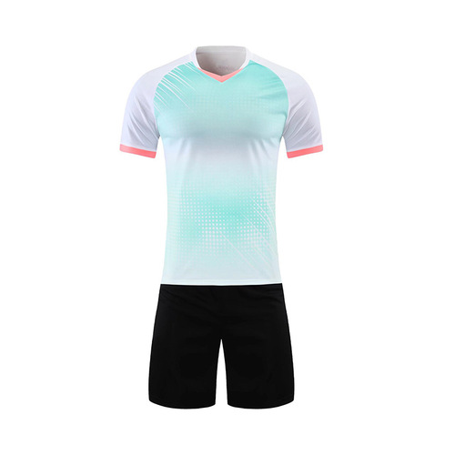 Football Suit Men's and Women's Adult Children's Breathable Suit Sized Training Game Team Suit Short Sleeve Jersey