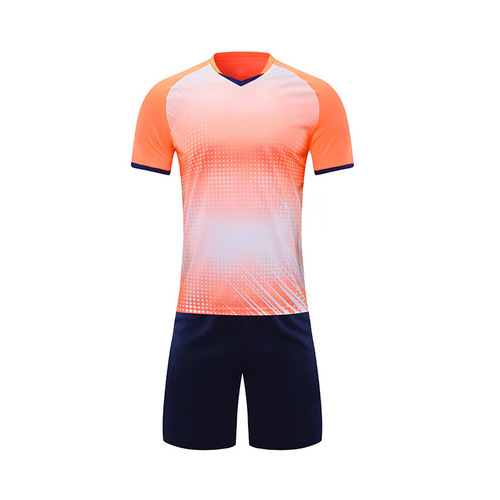 Football Suit Men's and Women's Adult Children's Breathable Suit Sized Training Game Team Suit Short Sleeve Jersey