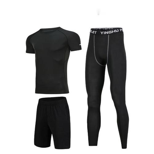 Men's Short Sleeve Workout Shirts Fitness Wear Top Gym Sportswear Men Activewear Sport Suits