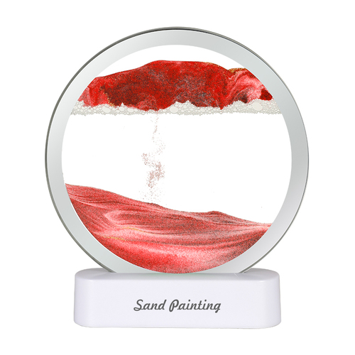 3D LED Table Lamp with Moving Quicksand Art Sand Art Picture Hourglass Lamp