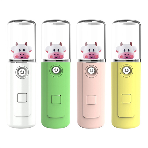 Cute Animal Cow Rabbit 30ml Bottle Nano Mist Spray Facial Sprayer Beauty Portable Moisturizing Water Meter
