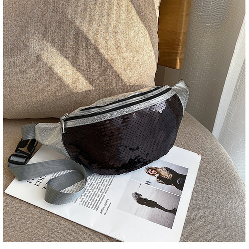 Waterproof Colorful Kids Glitter PU Leather Design Fanny Pack Waist Bag 