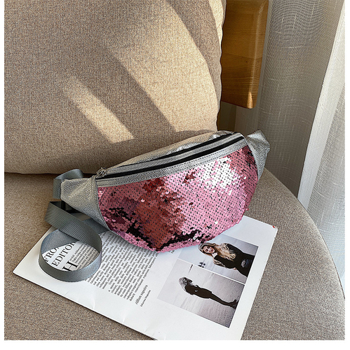 Waterproof Colorful Kids Glitter PU Leather Design Fanny Pack Waist Bag 