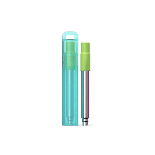   Portable Metal Telescopic Straw Eco-friendly Stainless steel Collapsible Straw With Case Brush