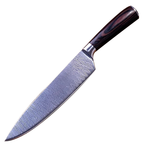 hot sale 8 Inch High Carbon 7Cr17 Stainless Steel Cooking Tools kitchenware Knife Laser Pattern best kitchen Chef knives