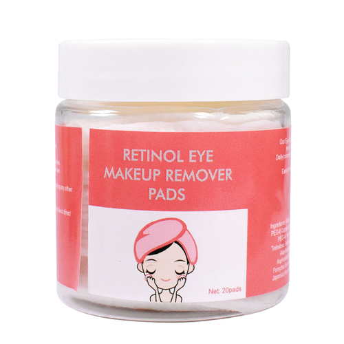 Private label  Facial Cleansing Pads Retinol Eye Makeup Remover Pads Bamboo Cotton  Peeling Makeup Pads