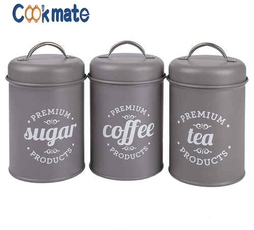 Airtight Kitchen Canister Decorations with Lids Metal Rustic Farmhouse Country Decor Containers for Sugar Coffee Tea Sto