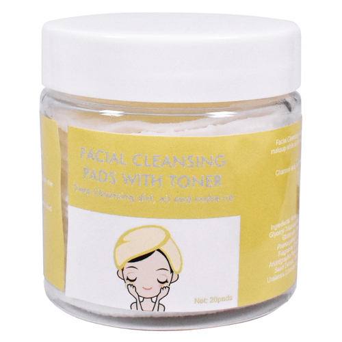 Private label   Facial Cleansing Pads With Toner Peeling Pads Bamboo Cotton Peeling Makeup Pads