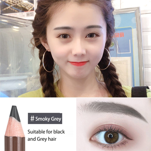  Private Label 3 Colorful Cosmetic Wooden Eyebrow Pen Cosmetic Easy To Color Wooden Eyebrow Pencil