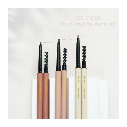 Double sided pencil private label definer shaping color brow pomade vegan makeup  eyebrow pencil beige nude