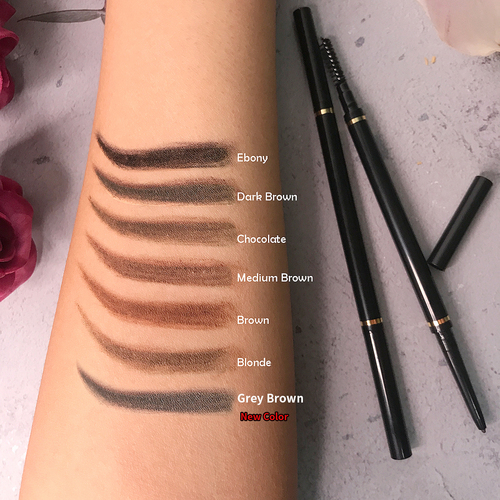   high quality waterproof eyebrows pen vegan dark brown eye brow private label eyebrow pencil