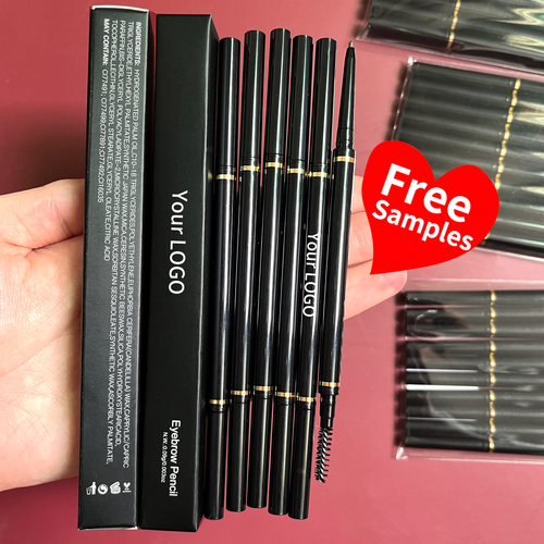 Vegan high pigment low moq private label eye pencil waterproof long lasting eyebrow pencil