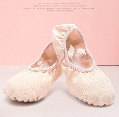 Hot Sale Professional Fashion Canvas Flats Soft Shoes Elastic Band Shoes Best Ballet Shoes for Girls Kids