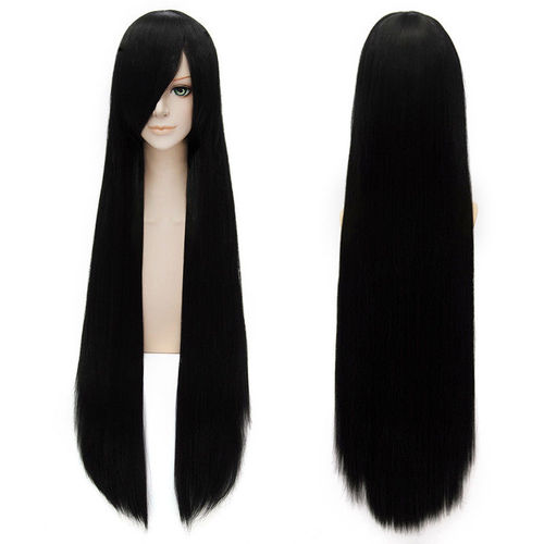  Anime Cosplay Wig Long Bone Straight Synthetic Hair Wigs 80cm Hair Oblique Bangs Party Fashion Wigs