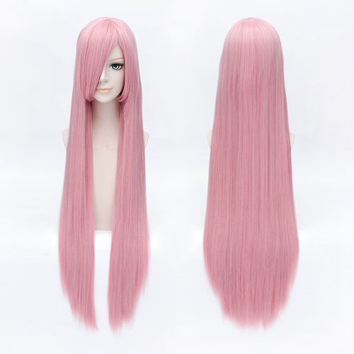  Anime Cosplay Wig Long Bone Straight Synthetic Hair Wigs 80cm Hair Oblique Bangs Party Fashion Wigs