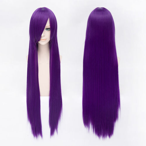  Anime Cosplay Wig Long Bone Straight Synthetic Hair Wigs 80cm Hair Oblique Bangs Party Fashion Wigs
