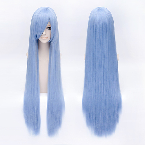  Anime Cosplay Wig Long Bone Straight Synthetic Hair Wigs 80cm Hair Oblique Bangs Party Fashion Wigs
