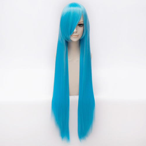  Anime Cosplay Wig Long Bone Straight Synthetic Hair Wigs 80cm Hair Oblique Bangs Party Fashion Wigs