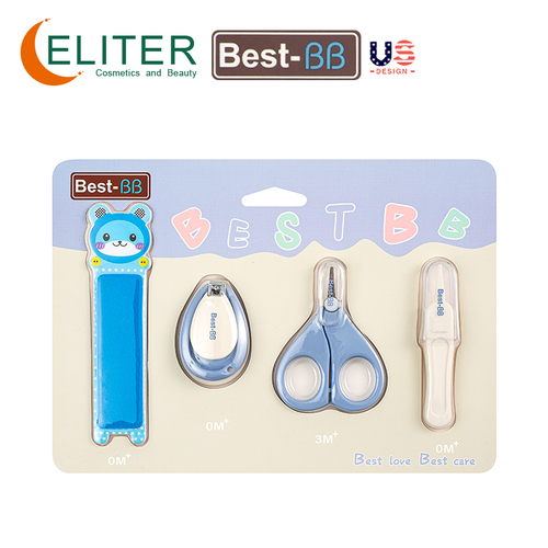 Eliter Hot Sell In Stock Eco-friendly 4 In 1 Baby Set Baby Nail Trimmer Baby Nail Cutter Eco Friendly Infant Nail Clippe