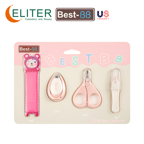Eliter Hot Sell In Stock Eco-friendly 4 In 1 Baby Set Baby Nail Trimmer Baby Nail Cutter Eco Friendly Infant Nail Clippe