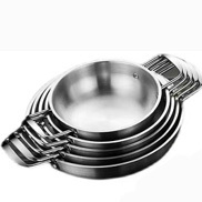 FTS cooking pot kitchen  seafood gold korean stainless steel cooker with handle noodles soup Paella Pan