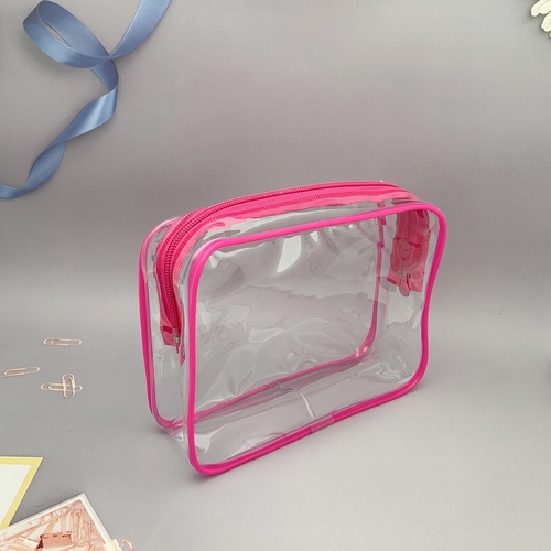     Transparent PVC Cosmetic Bag Women Travel Clear Wash Organizer Pouch