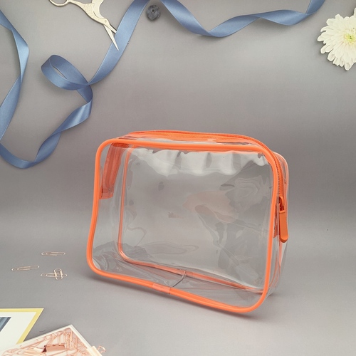     Transparent PVC Cosmetic Bag Women Travel Clear Wash Organizer Pouch