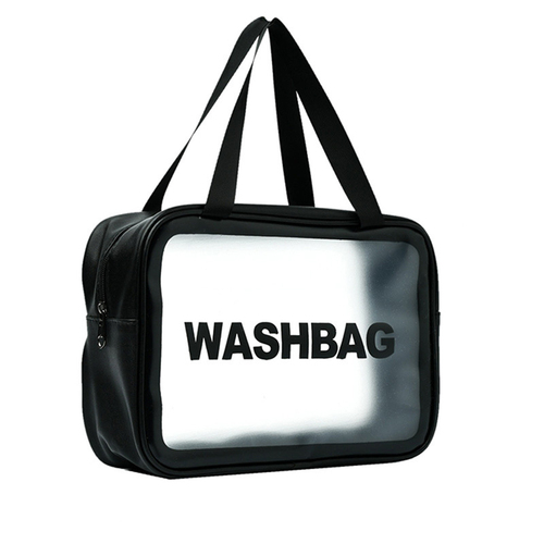 Promotional Black Wash Bags with   Travel Makeup Waterproof PVC Washbag for Men Women