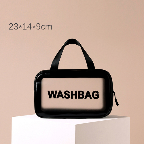   Frosted Translucent PVC Wash Bag Set  Makeup Tote Bag Portable Large Capacity Free Simple Cosmetic 