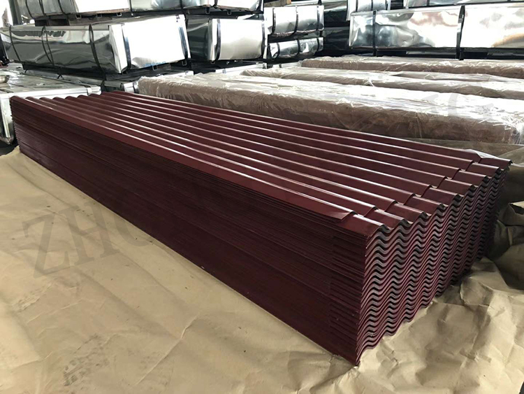 PPGI metal galvanized steel sheet roof plate brick red steel roofing sheet red corrugated roofing sheet