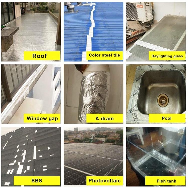 Aluminum Foil Waterproof Butyl Rubber Sealant Tape For Metal Roof Insulation And Roof Leak Repair