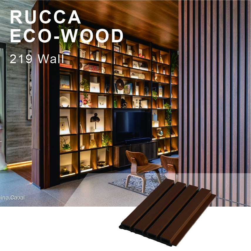 Rucca Luxury WPC Exterior Outdoor Decorative Wall Cladding Panel Design Coextrusion Panel Wooden Siding Board Building M