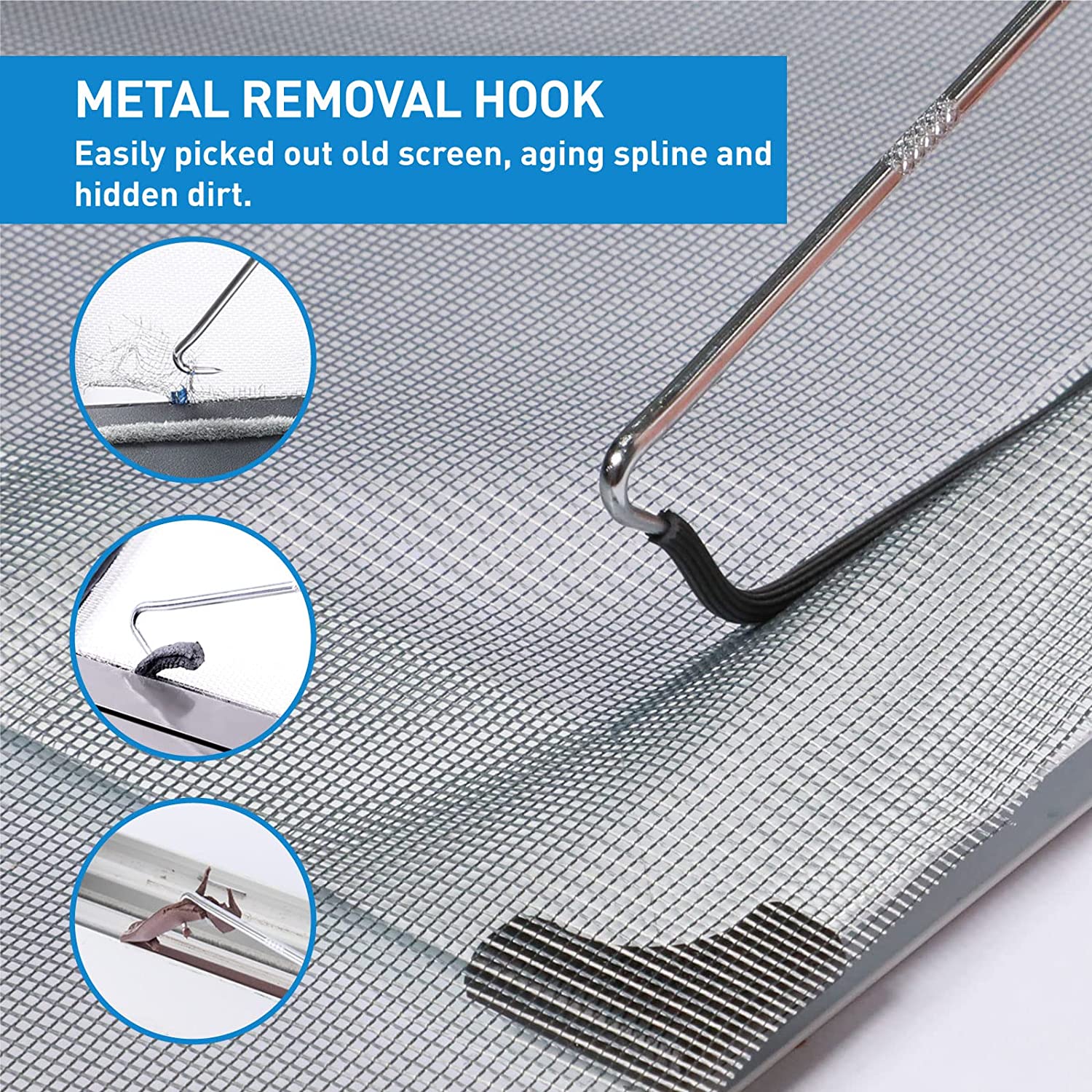 Screen Roller Tool with Bearing Screen Repair Tool Spline Roller for Installing Door Screen Window