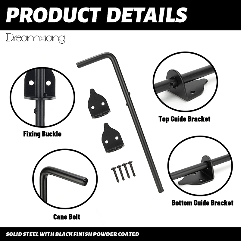 12 "lock door drop rod for quick installation for steel doors and wooden fence doors
