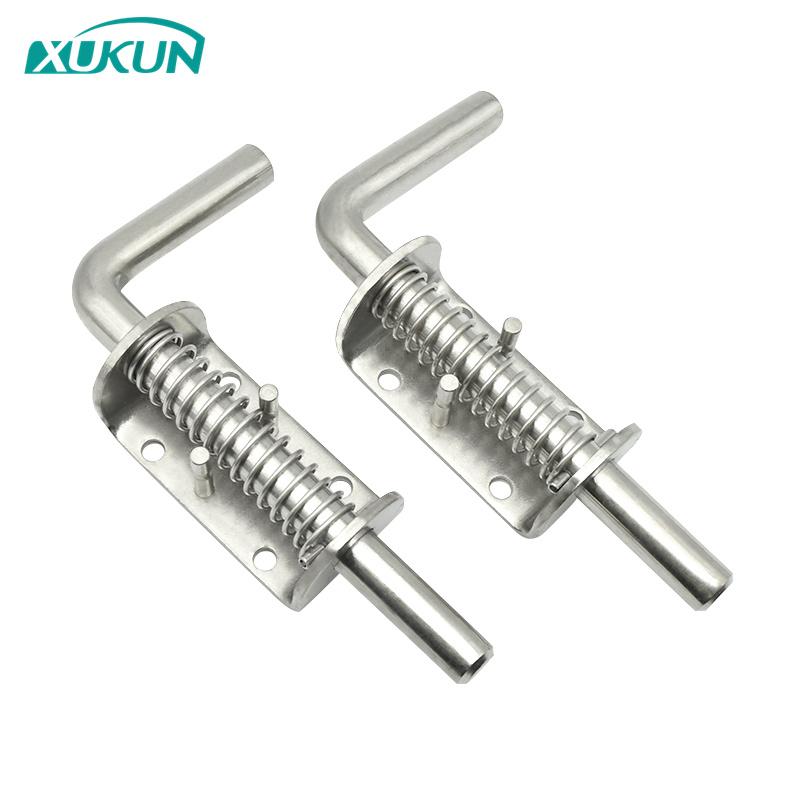 XK1016 178mm length Heavy Duty Bolt Loaded Rod Grip Gate Shed Door Tailgate Trailer stainless steel 304 spring barrel la