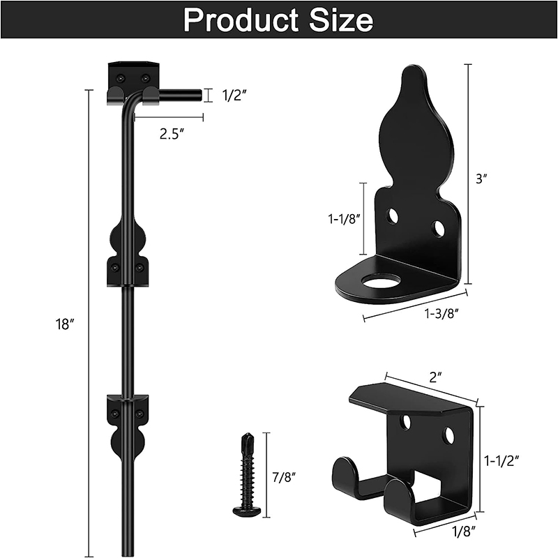 18 "rattan bolt heavy duty gate lowering rod, used for wooden gate holding door solid steel door hardware,