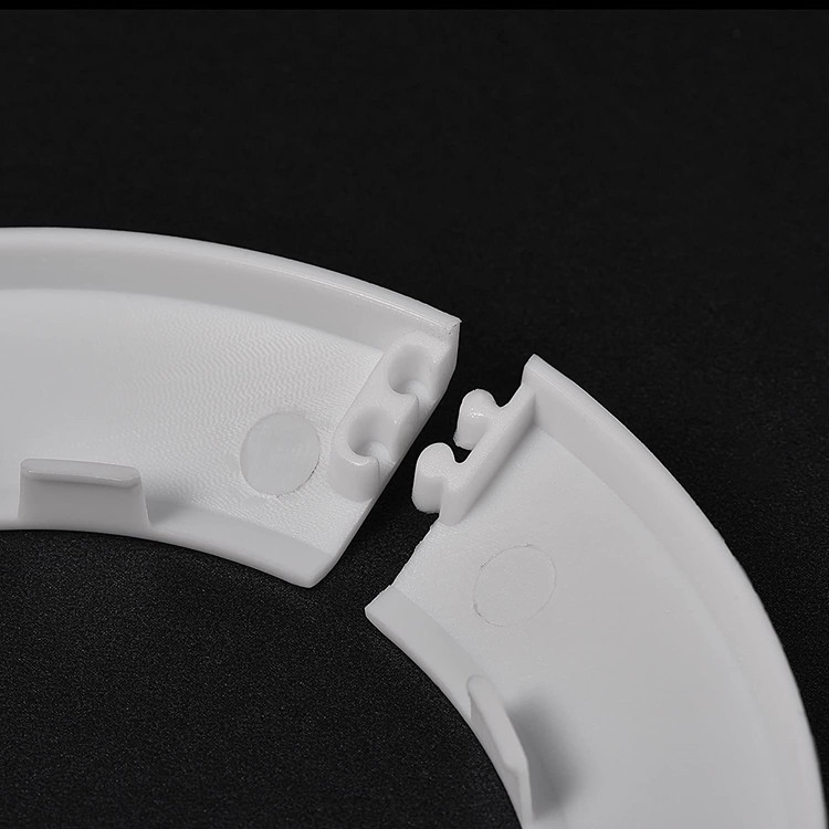 Plastic Split Pipe Flange Cover for Wall Pipe Tube Decoration White114mm