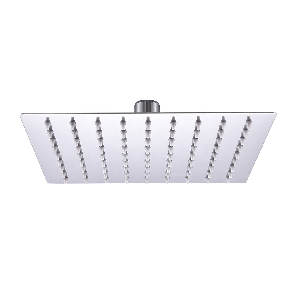 8 inch 304  ultra slim shower head water saving square stainless steel head shower square shower