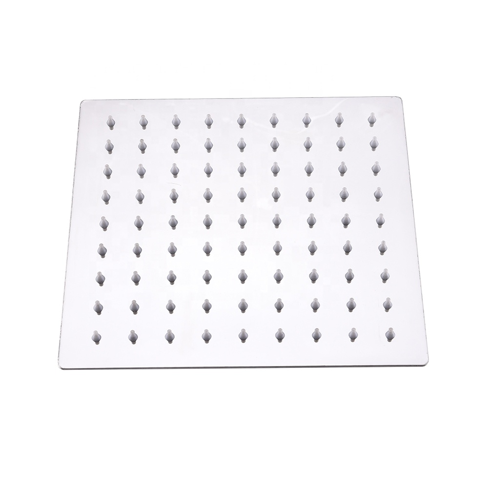 8 inch 304  ultra slim shower head water saving square stainless steel head shower square shower
