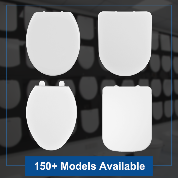 Plastic Oval Smooth Surface PP Toilet Seat Universal Soft Close Family Toilet Seat For Children