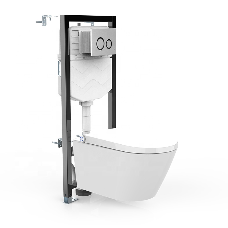 European Bathroom Sanitary Ware White Ceramic Toilet D shape Heating Toilet Seat