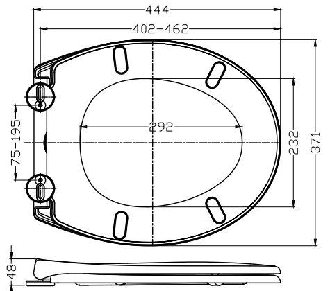 bathroom  round Smooth gloss white  plastic material PP  toilet seat