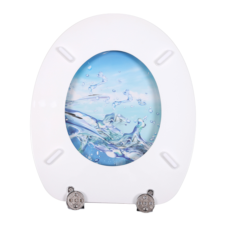 Angel Shield  Wood Uv Water Feature Handicap Printed Classic Best Cheap Beautiful Striped Elongated Toilet Seats