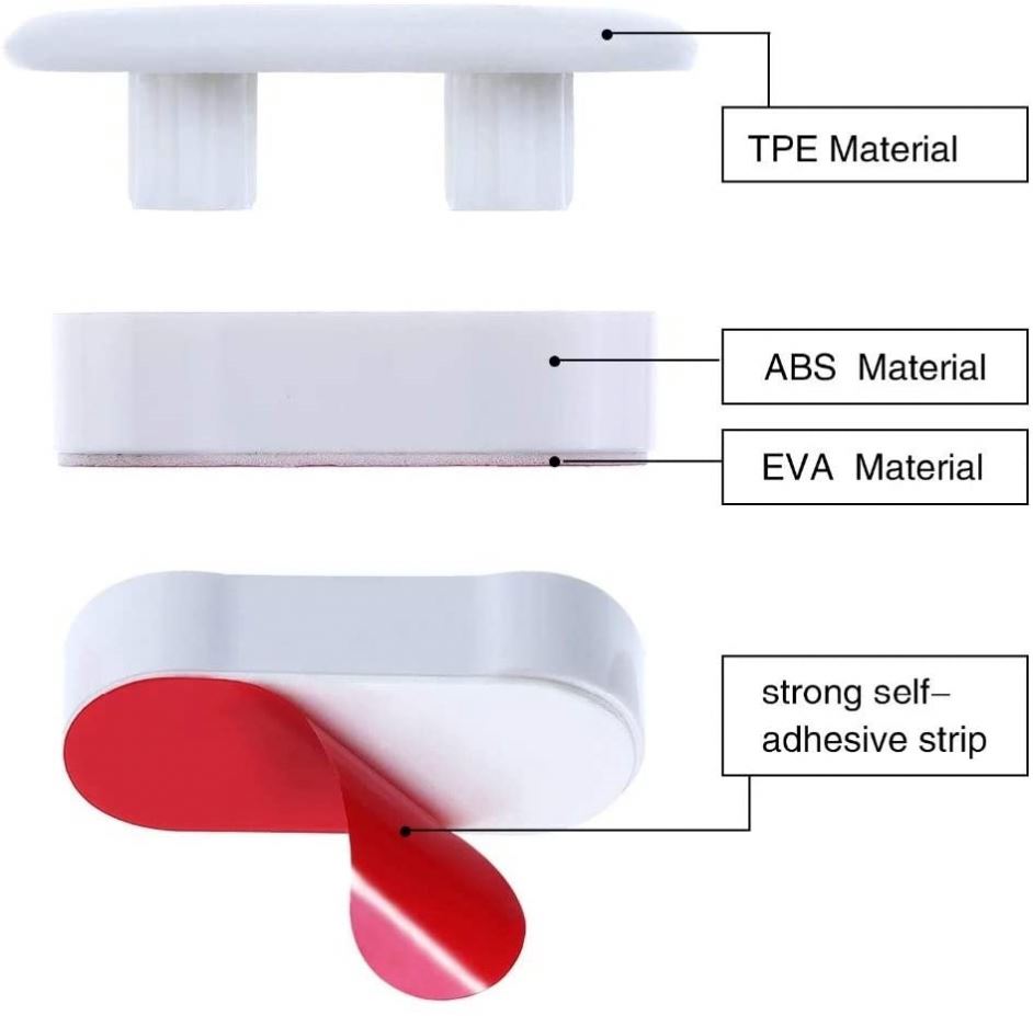 Bidet Toilet Seat Bumper for Bidet Attachment with Strong Adhesive