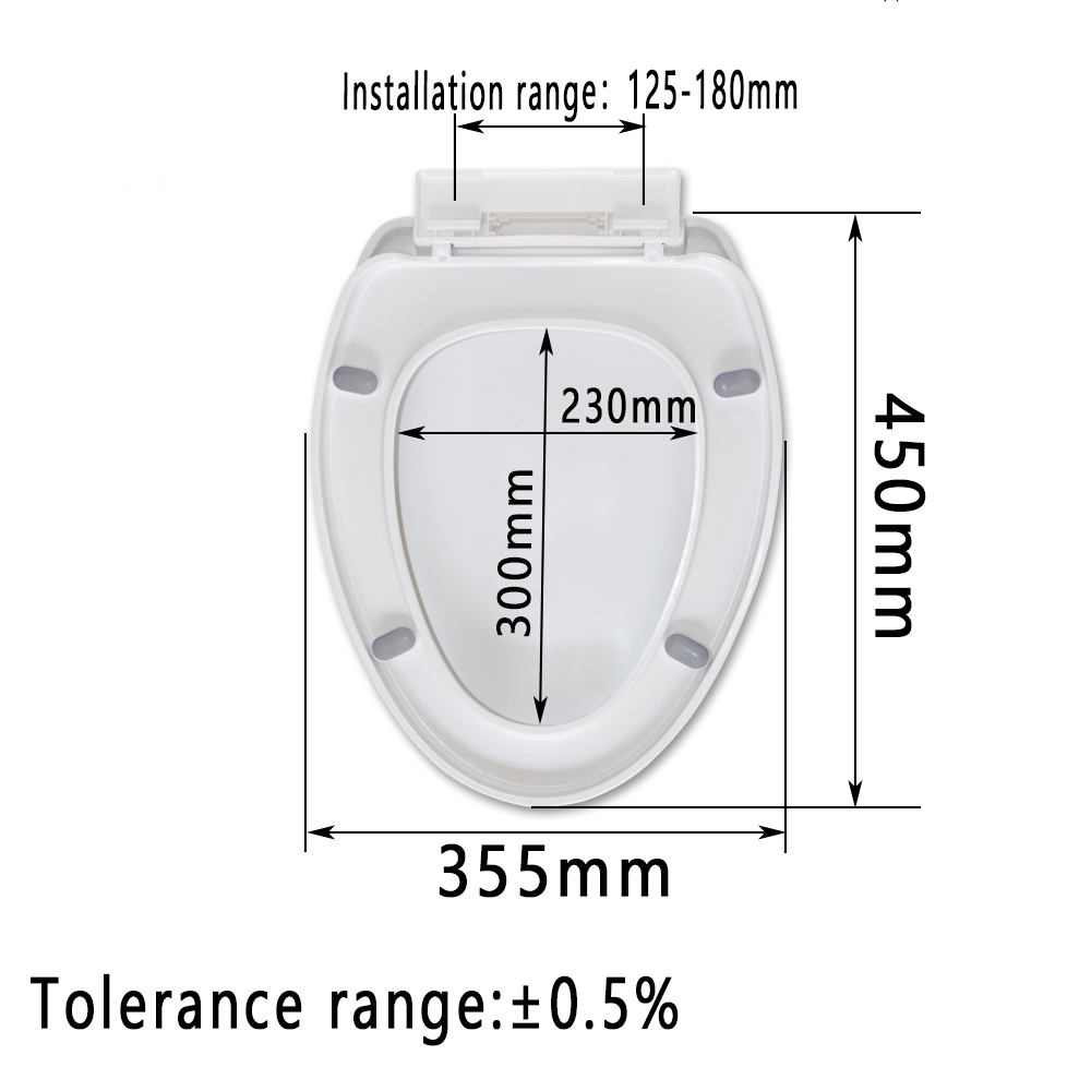2023  quick-release anti-pressure toilet cover, easy to clean to prevent bacterial Plastic Lid Elongated Toi